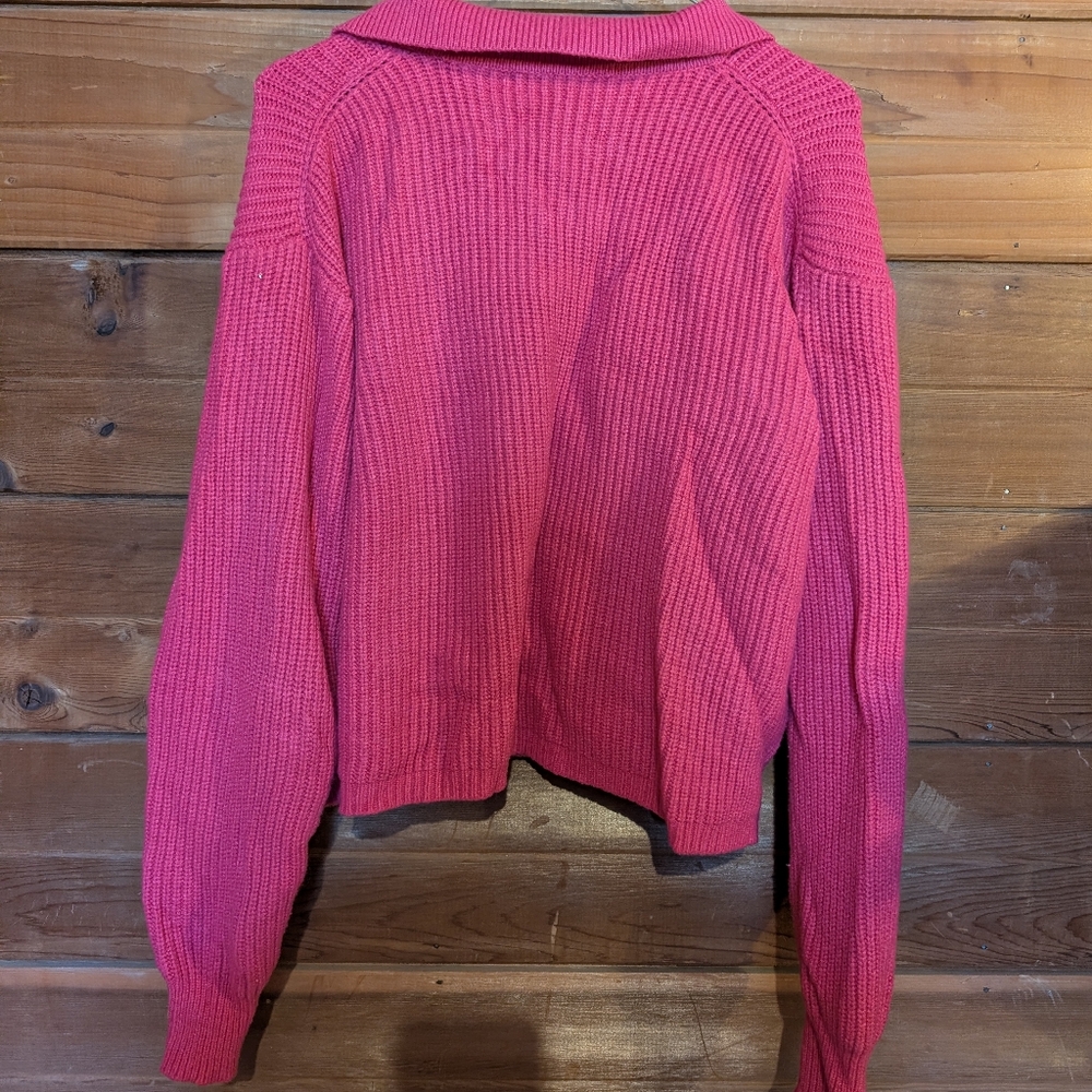 Dex Hot Pink Ribbed Cardigan - Picture 4 of 4
